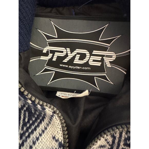 Spyder VTG Ski Sweater Pullover 1/4 Zip Insulated Fair Isle Ladies S Nordic - Picture 2 of 10